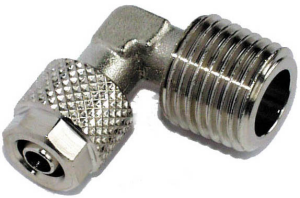 COUDE MALE M 12 x 1      - TUBE 4 x 6 ECROU MOLETE CONIQUE