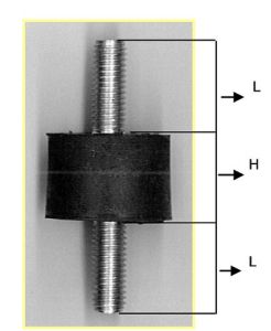 SILENTBLOC NORME DIN TYPE A (H=8,M=4,D=15) 12.2001.5403