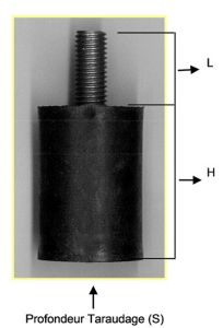 SILENTBLOC NORME DIN TYPE B (H=70,M=14,D=80)