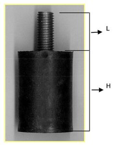 SILENTBLOC FRANCAIS TYPE APD (H=70,G=M14,D=80)