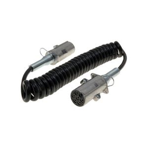 CABLE SPIRALE ELECTRIQUE 24 V 2 PRISES EUROPE 24 N ALU 3.5 m