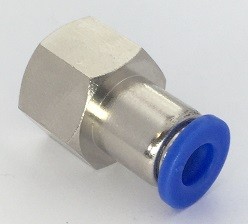 UNION FEMELLE TUBE DIAM. 6 - 1/4" PLAST.