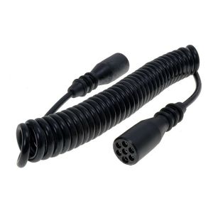 CABLE SPIRALE ELECTRIQUE 24 V 2 PRISES EUROPE 24 N plast. 3.5 m