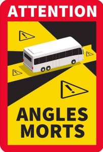 AUTOCOLLANT ANGLES MORTS - BUS