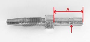 EMBOUT DROIT pr TUYAU 4.1x8.75 - SORTIE diam.6 AVEC ENCOCHE lg 30