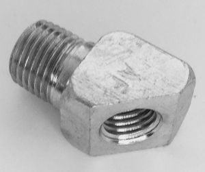 UNION ANGULAIRE 45° FEMELLE M8x1 MALE M6x1 CON.