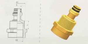 EMBASE FILETEE PASSE CLOISON - STANDARD - M26x1,5 - M22x1,5