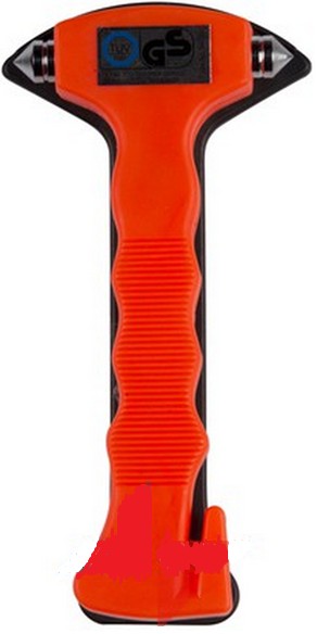 MARTEAU BRISE VITRE + COUPE CEINTURE HOMOLOGUE TÜV